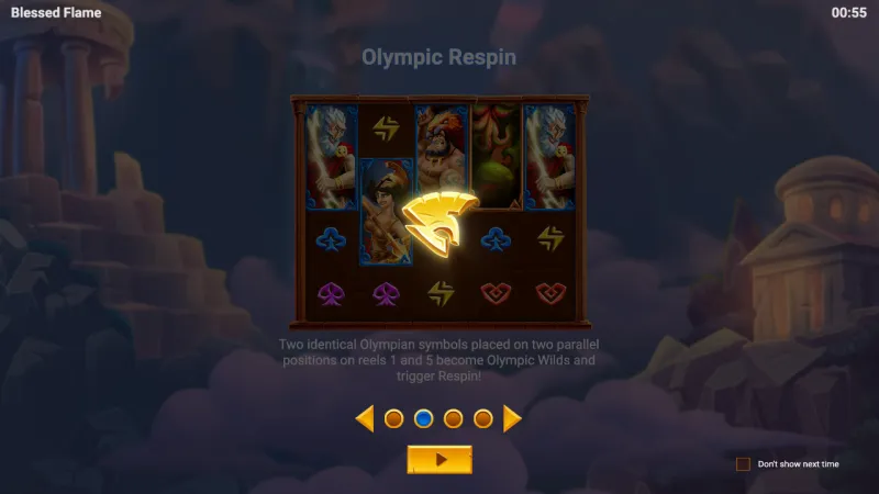 Blessed Flame online pokie by Evoplay — in-game view