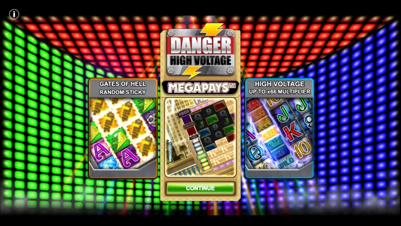 Danger High Voltage Megapays online pokie by Big Time Gaming — in-game view